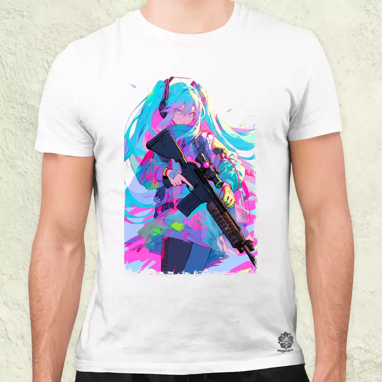 Hatsune Miku fanart v2 férfi póló