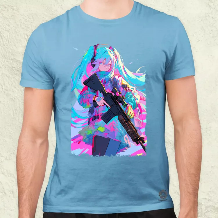 Hatsune Miku fanart v2 férfi póló