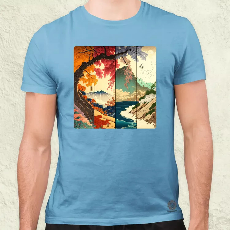 Japán évszakok v2 férfi póló