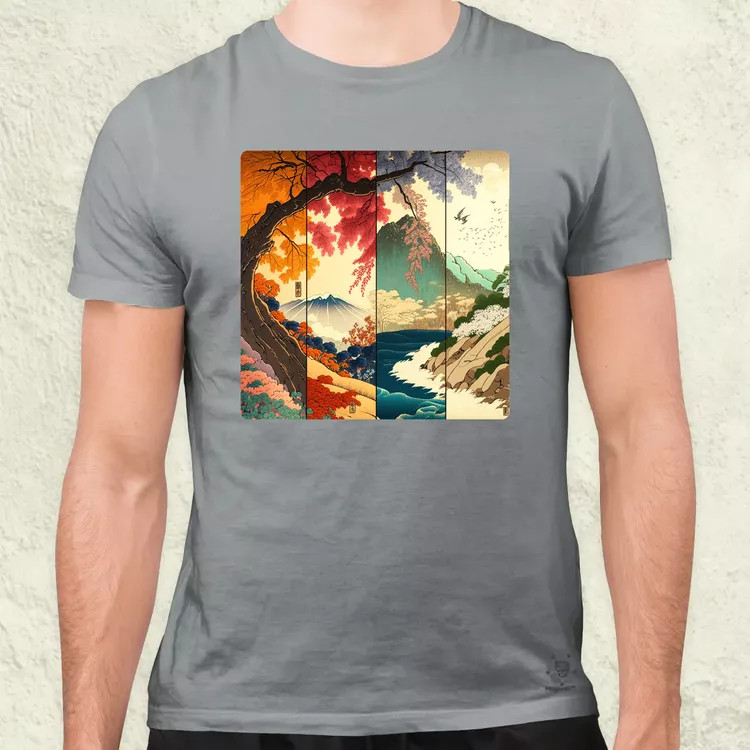Japán évszakok v2 férfi póló