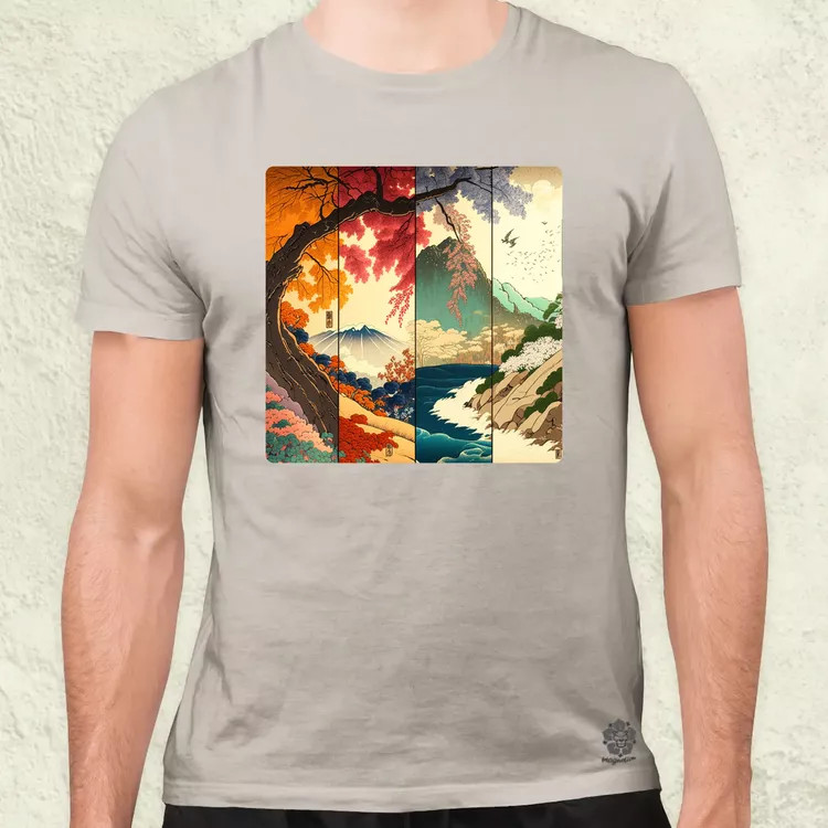 Japán évszakok v2 férfi póló
