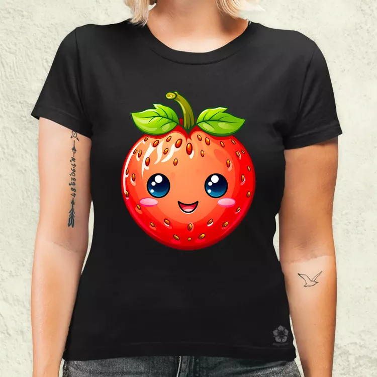 Kawaii eper női póló