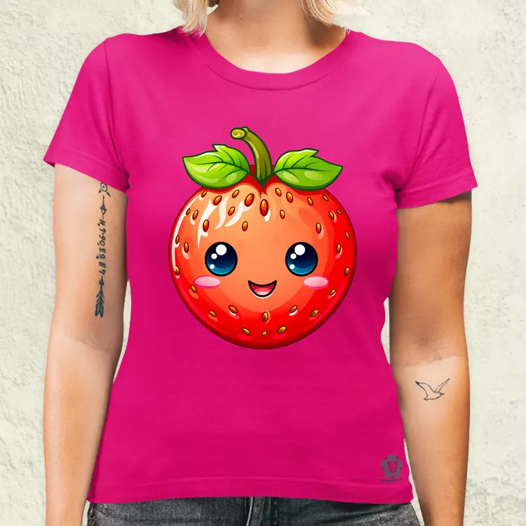 Kawaii eper női póló