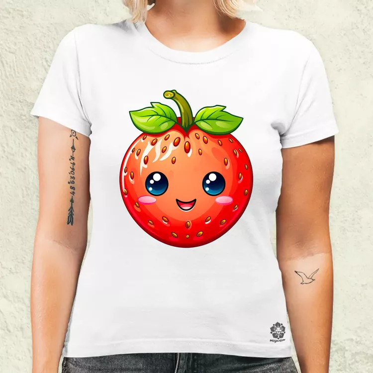 Kawaii eper női póló