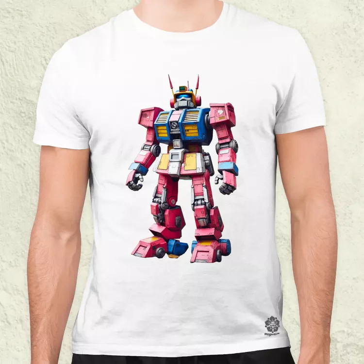 Pink mecha férfi póló
