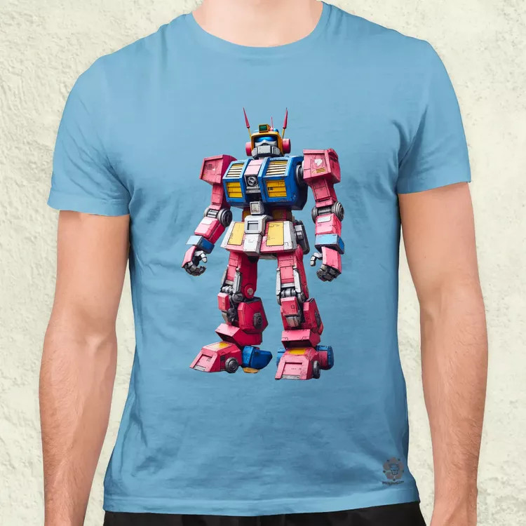 Pink mecha férfi póló