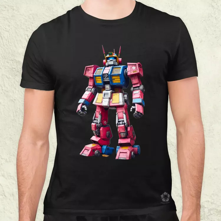 Pink mecha férfi póló