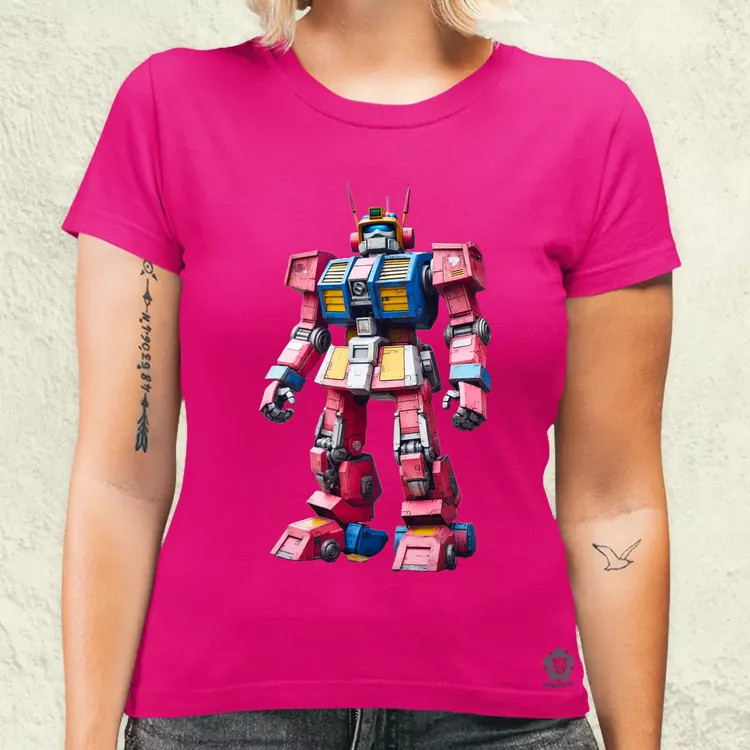 Pink mecha női póló