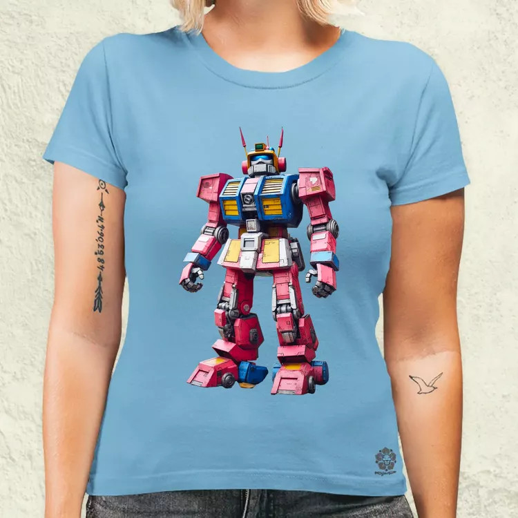 Pink mecha női póló