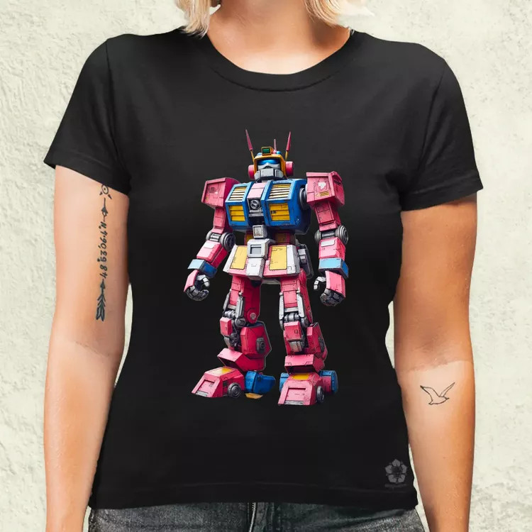 Pink mecha női póló