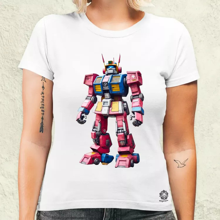 Pink mecha női póló