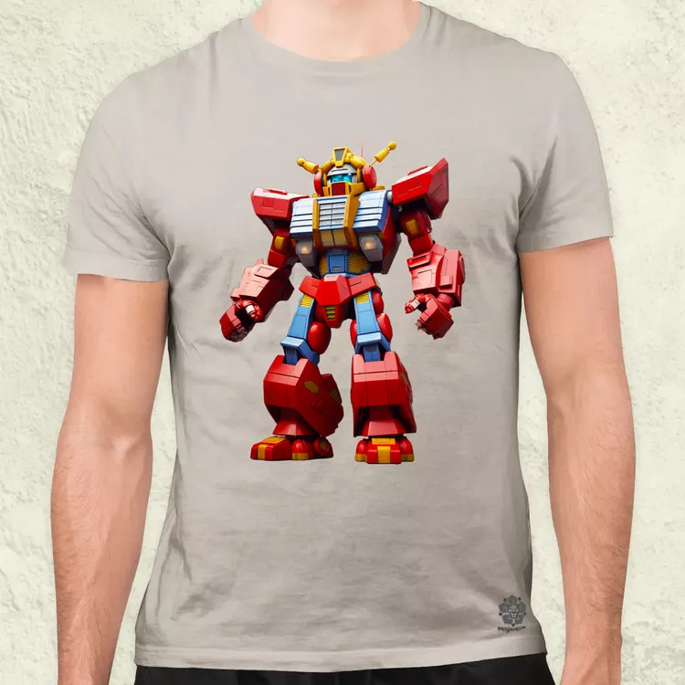 Piros mecha férfi póló