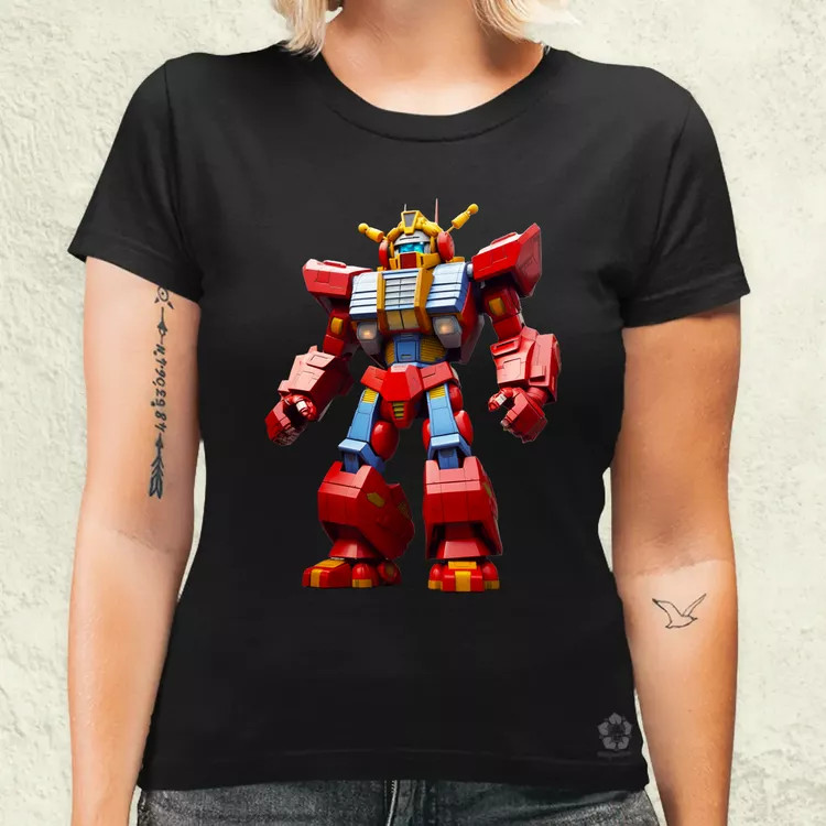 Piros mecha női póló