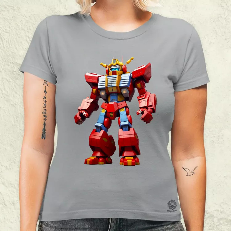Piros mecha női póló