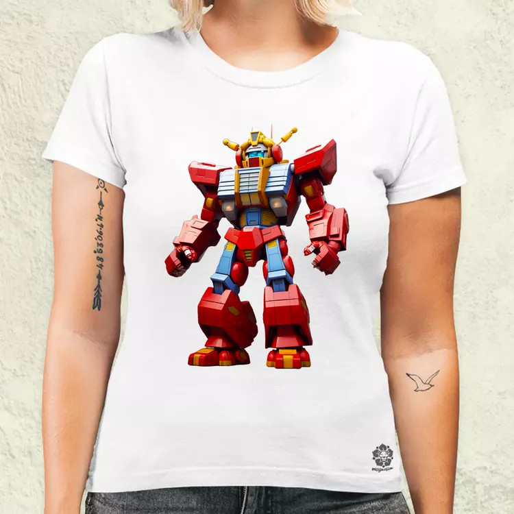 Piros mecha női póló
