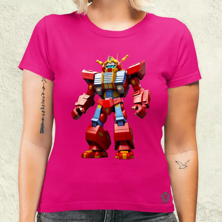 Piros mecha női póló