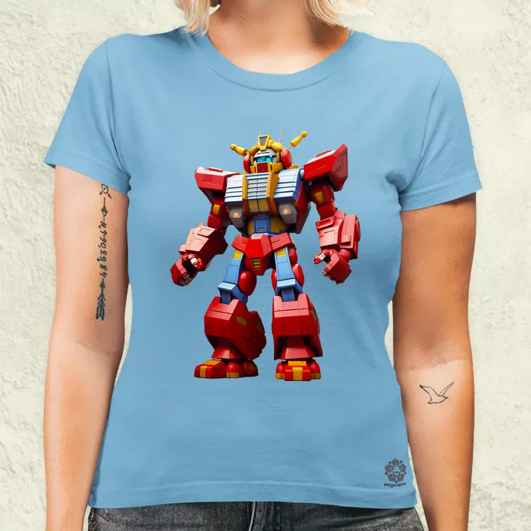 Piros mecha női póló