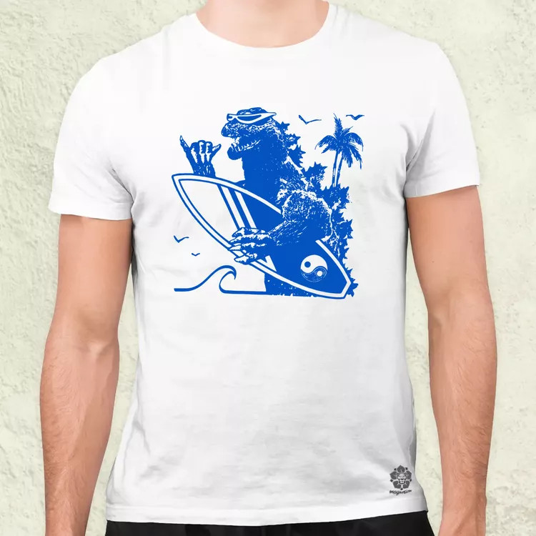 Szörfös Kaiju férfi póló
