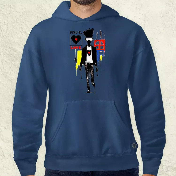 Basquiat béke és szeretet v8 férfi pulóver