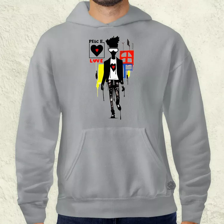Basquiat béke és szeretet v8 férfi pulóver