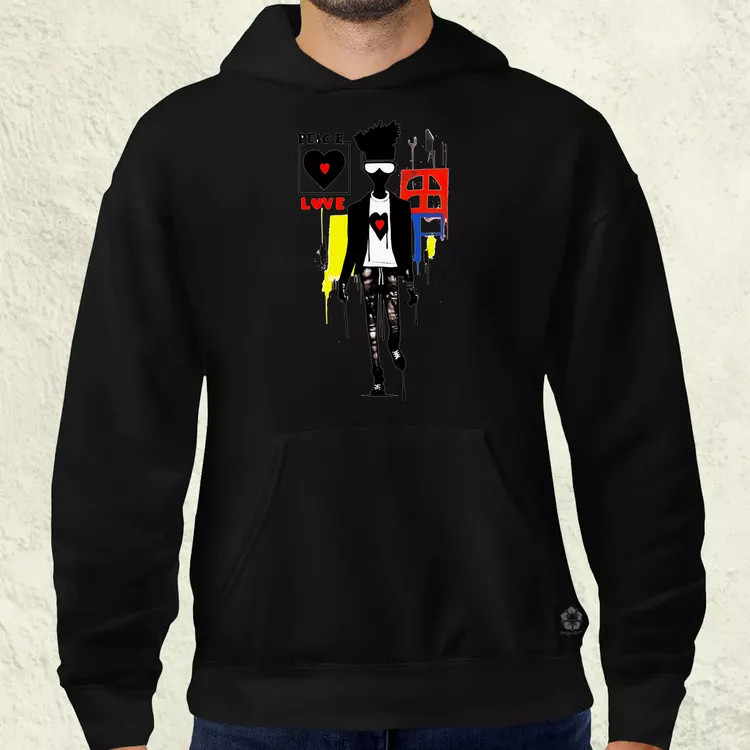 Basquiat béke és szeretet v8 férfi pulóver