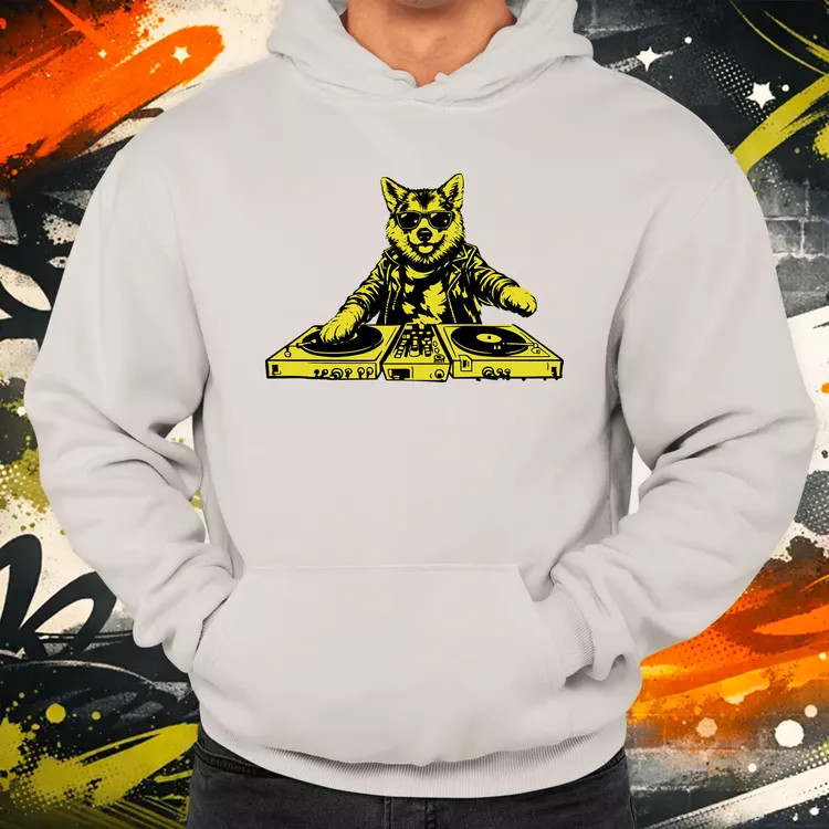 DJ kutya férfi pulóver