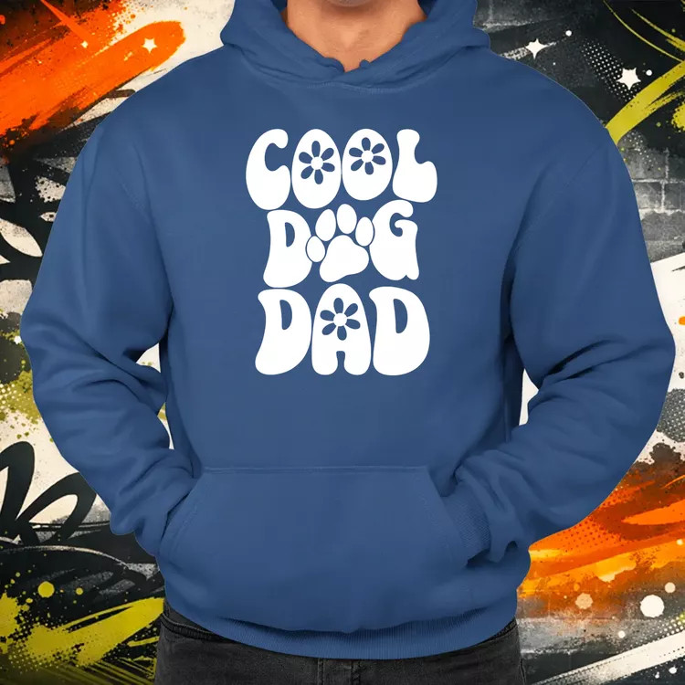 Dog dad fehér férfi pulóver