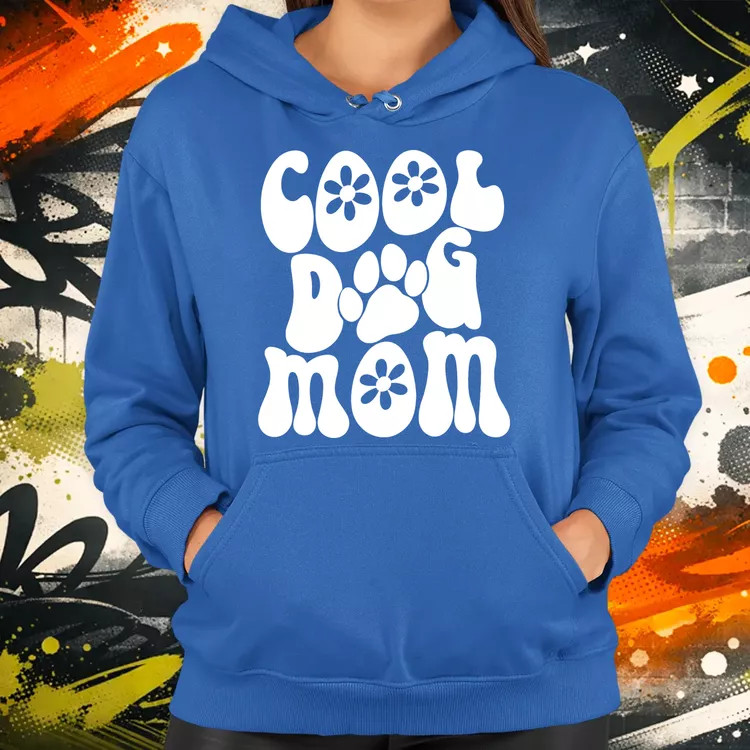 Dog mum fehér női pulóver