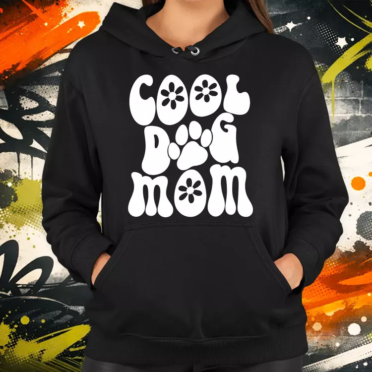 Dog mum fehér női pulóver