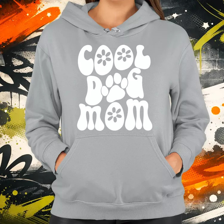 Dog mum fehér női pulóver