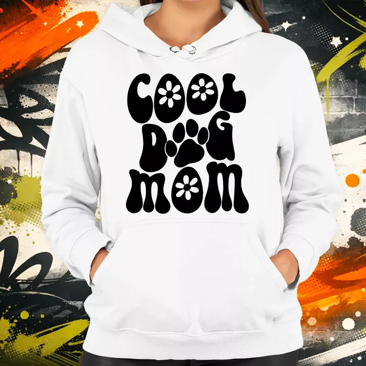 Dog mum fekete női pulóver