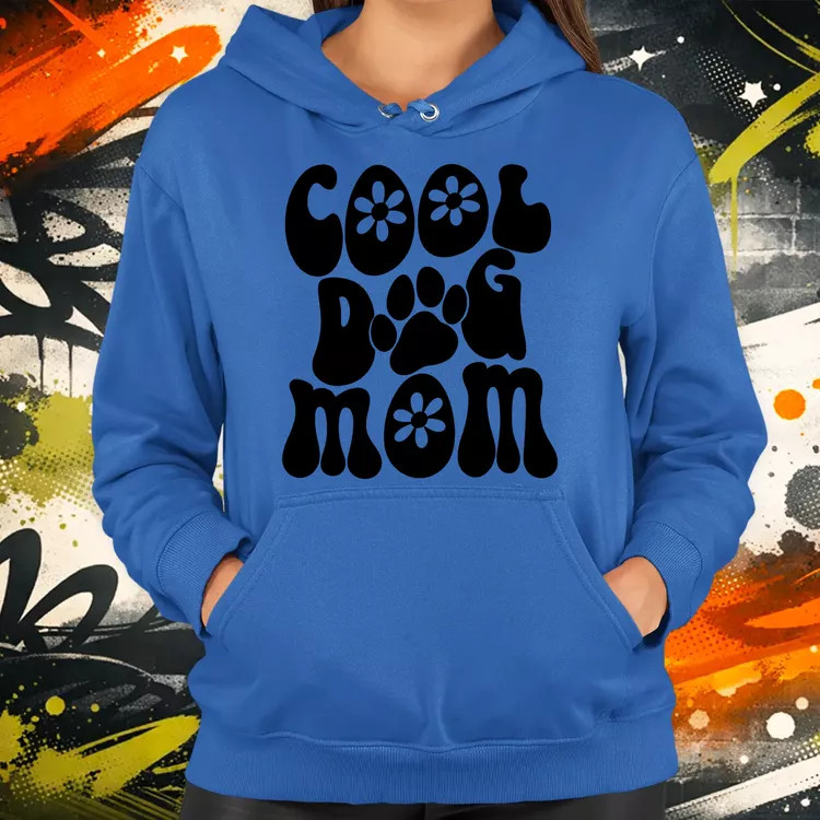 Dog mum fekete női pulóver