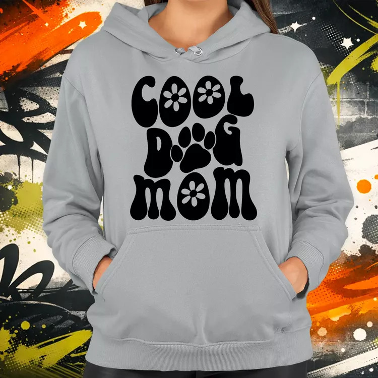 Dog mum fekete női pulóver