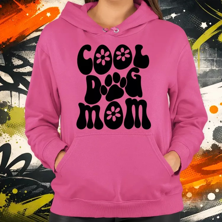 Dog mum fekete női pulóver