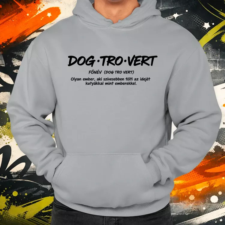 Dogtrovert fekete férfi pulóver