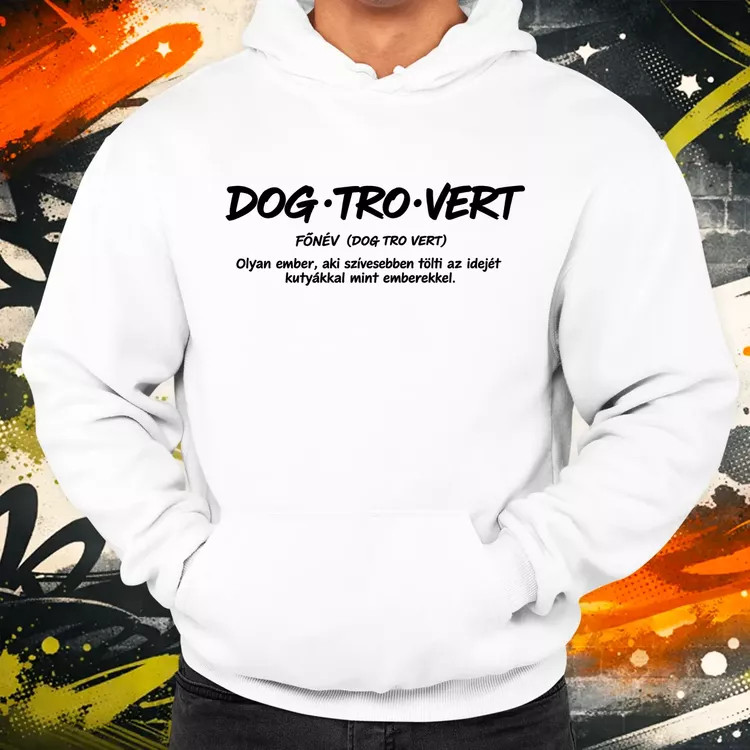 Dogtrovert fekete férfi pulóver