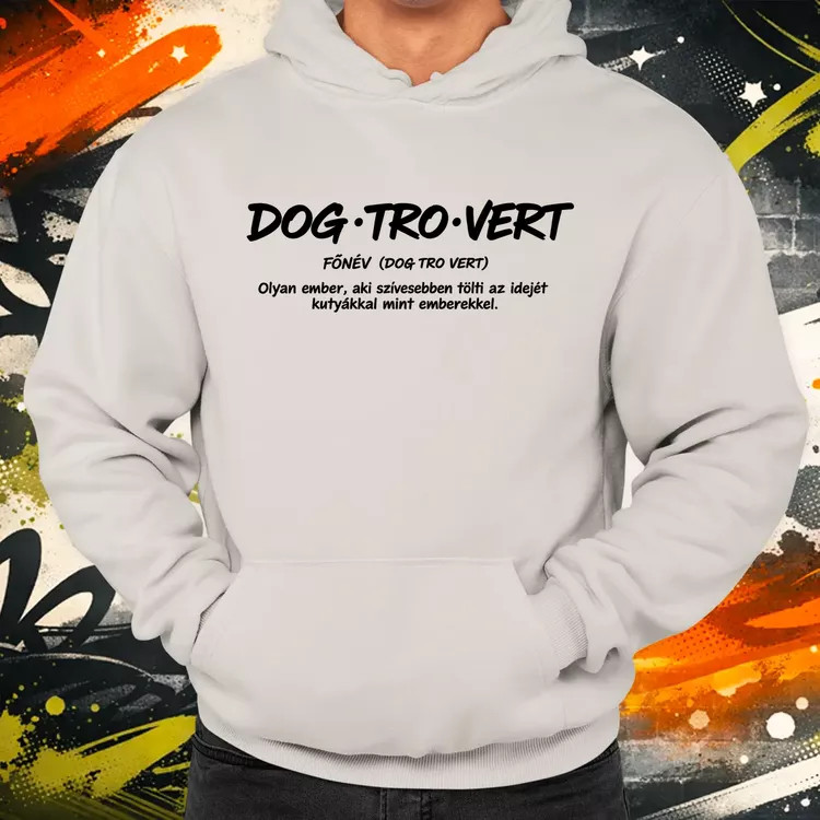 Dogtrovert fekete férfi pulóver