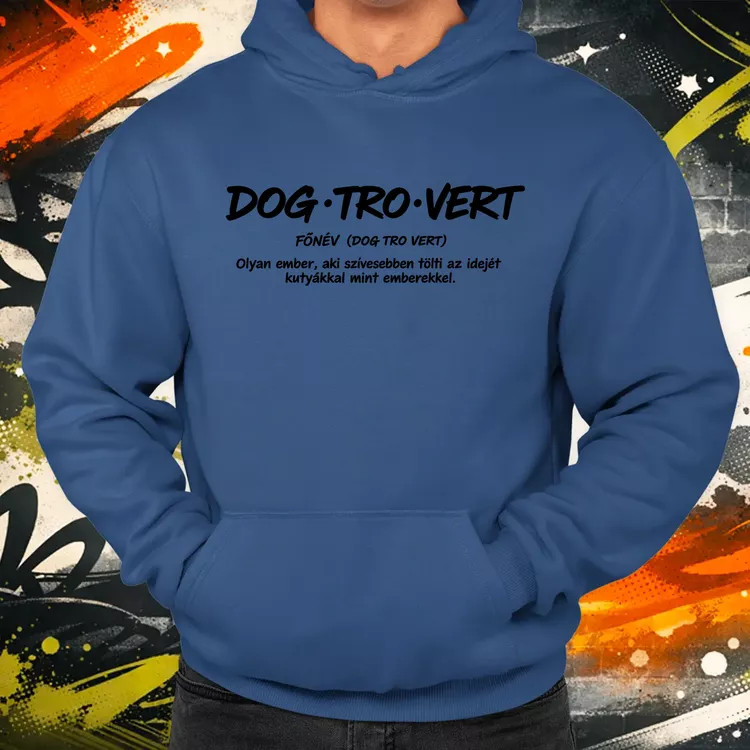 Dogtrovert fekete férfi pulóver