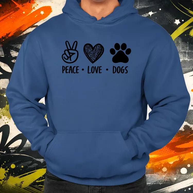 Peace Love Dogs férfi pulóver