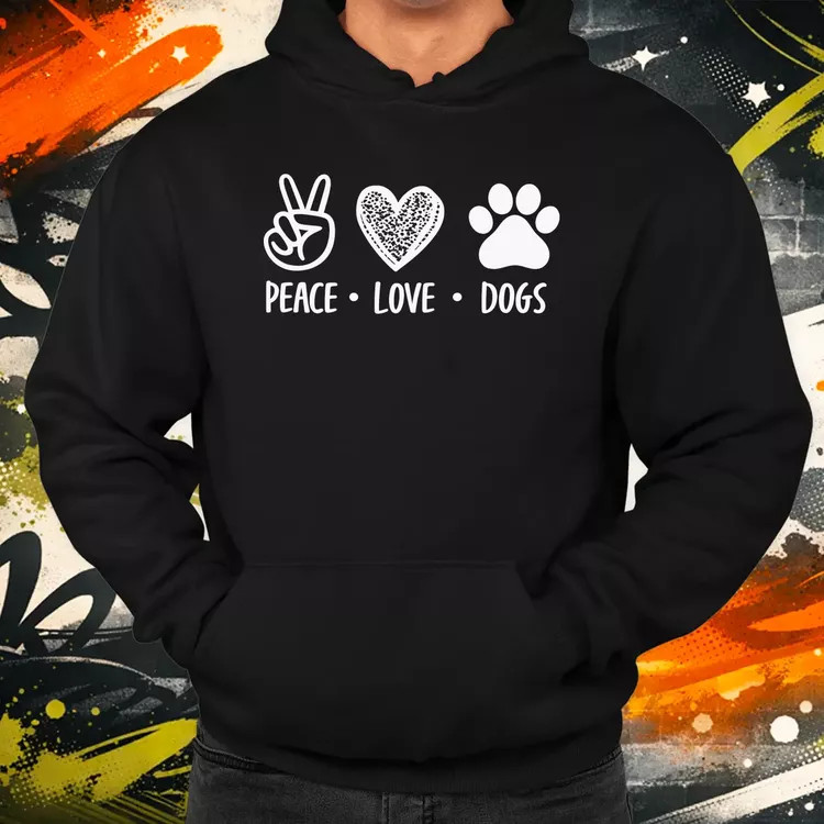 Peace Love Dogs férfi pulóver