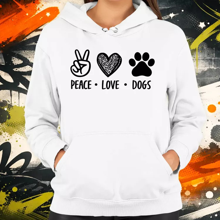 Peace Love Dogs női pulóver