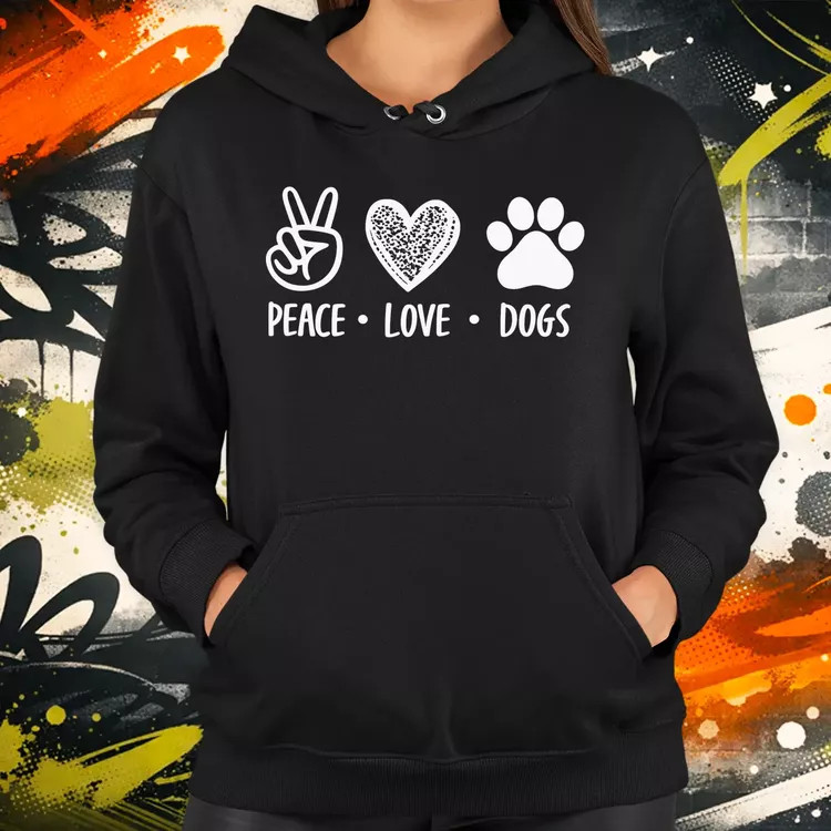 Peace Love Dogs női pulóver