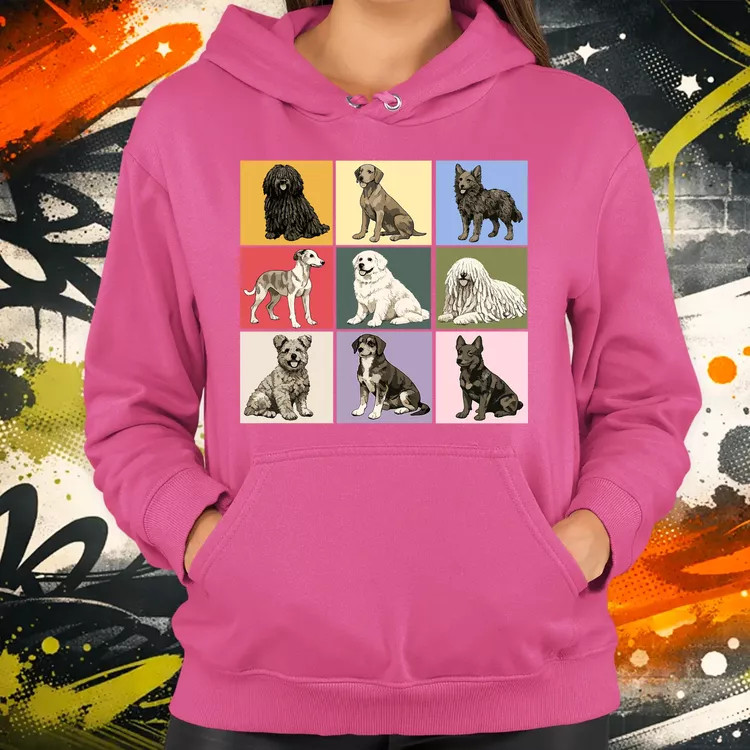 Popart Magyar kutyák női pulóver