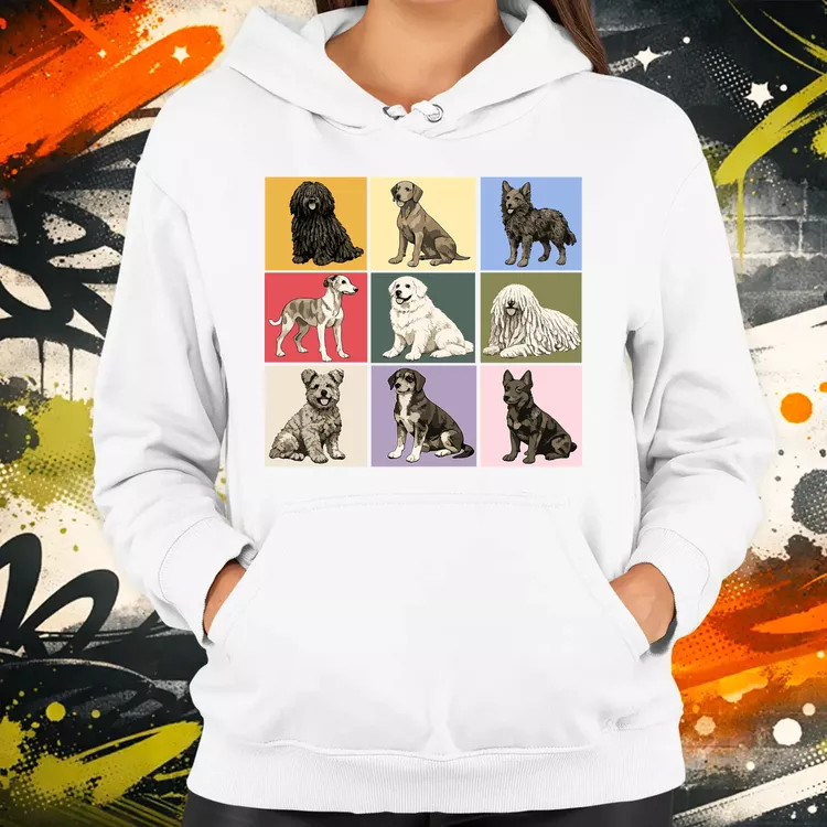 Popart Magyar kutyák női pulóver