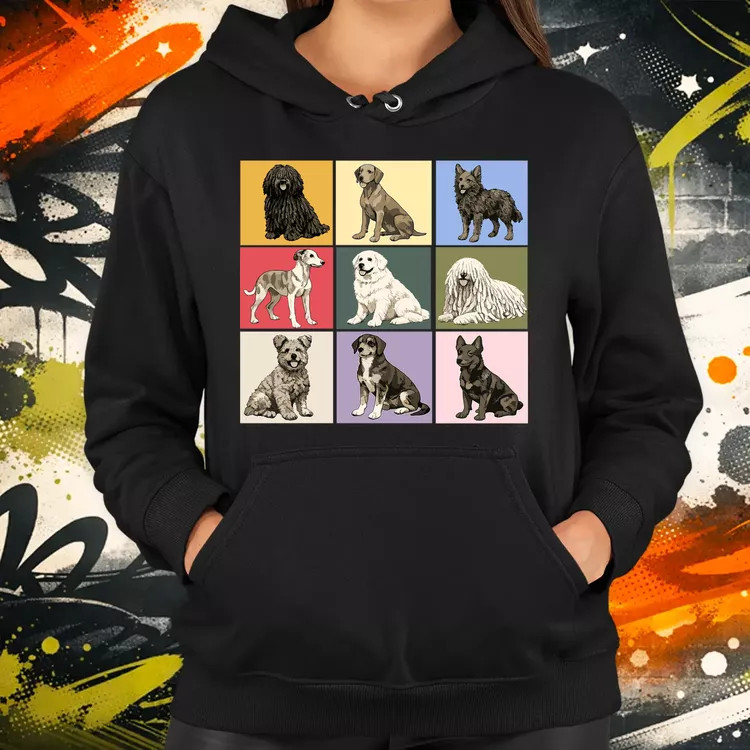 Popart Magyar kutyák női pulóver