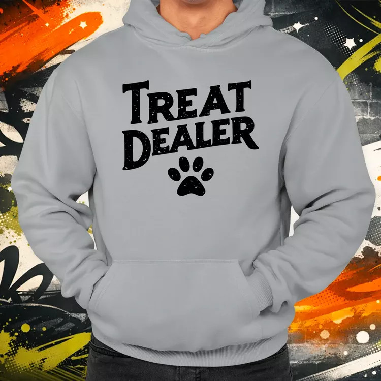 Treat Dealer fekete férfi pulóver