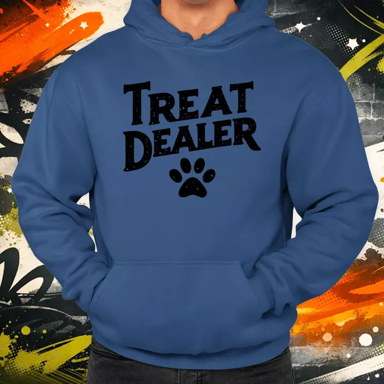 Treat Dealer fekete férfi pulóver