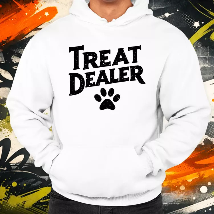 Treat Dealer fekete férfi pulóver