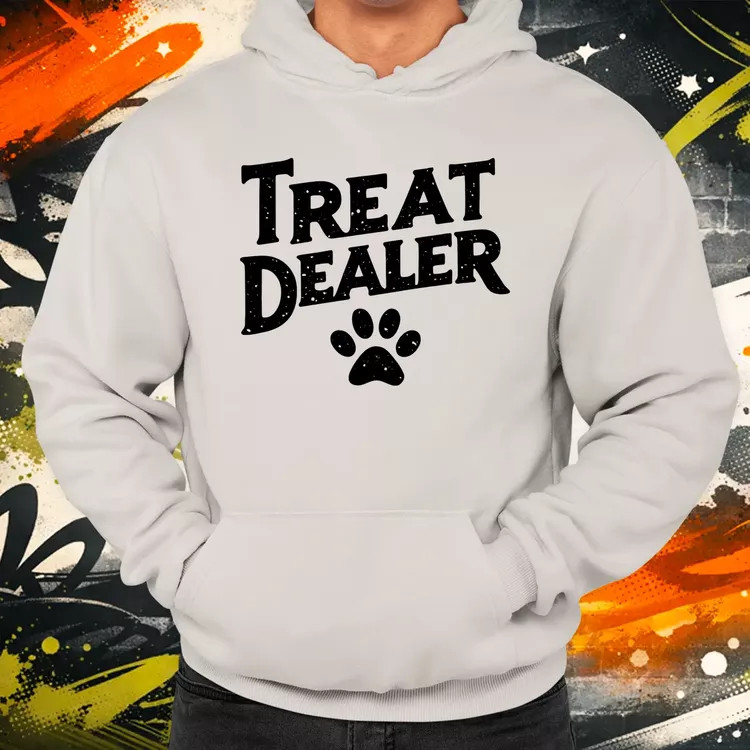 Treat Dealer fekete férfi pulóver