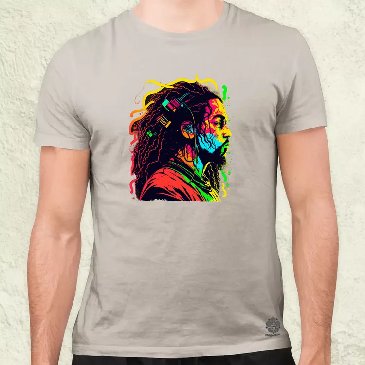 Bob Marley portré v1 férfi póló